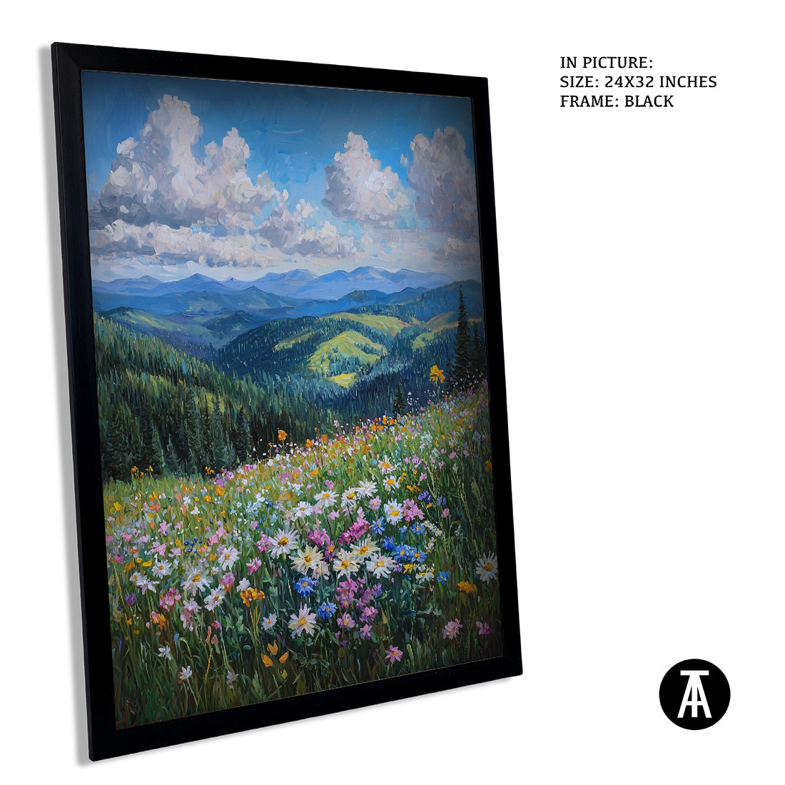 Sample Artwork in Black Frame