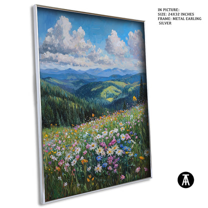 Sample Artwork in Earling Silver Metal Frame
