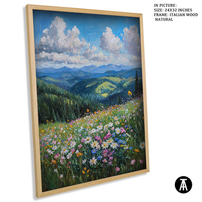 Sample Artwork in Italian Wood Framing Natural