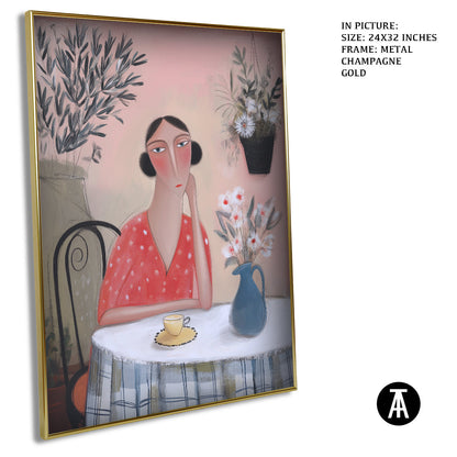 Artwork in Metal Champagne Gold Frame