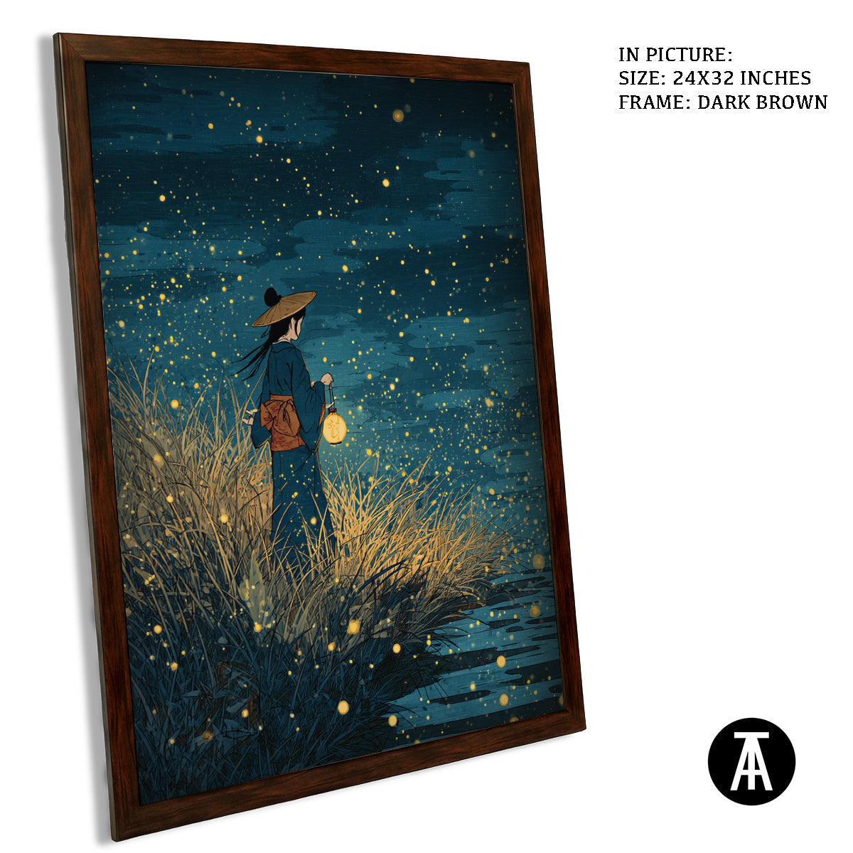 Artwork in Metal Champagne Gold Frame