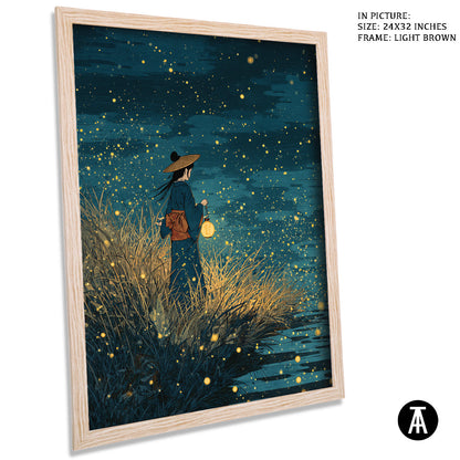 Artwork in Dark Brown Frame