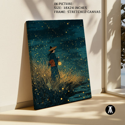 Artwork in Natural Wood Frame