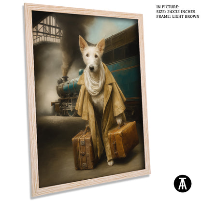 Sample Artwork in Light Brown Frame