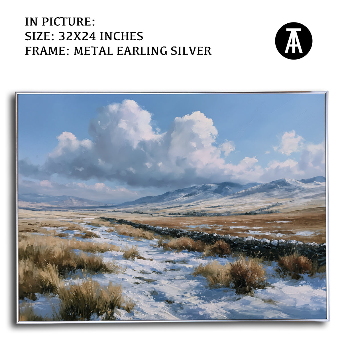 Artwork in Metal Earling Silver Frame