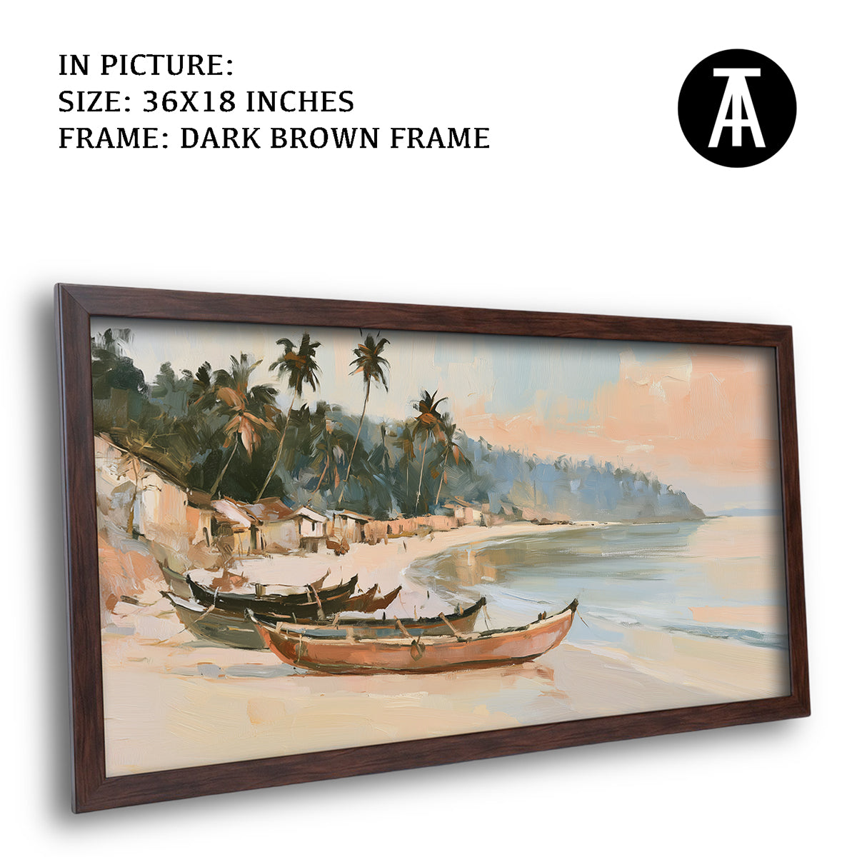 Artwork in Dark Brown Frame