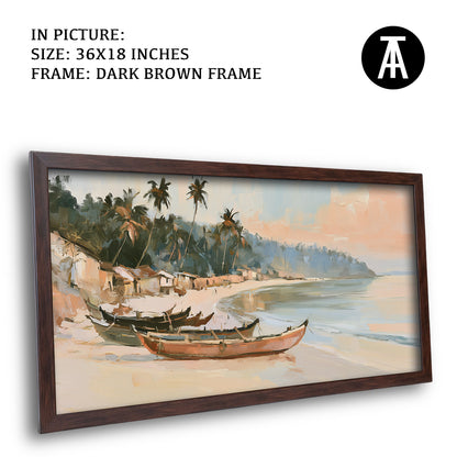 Artwork in Dark Brown Frame