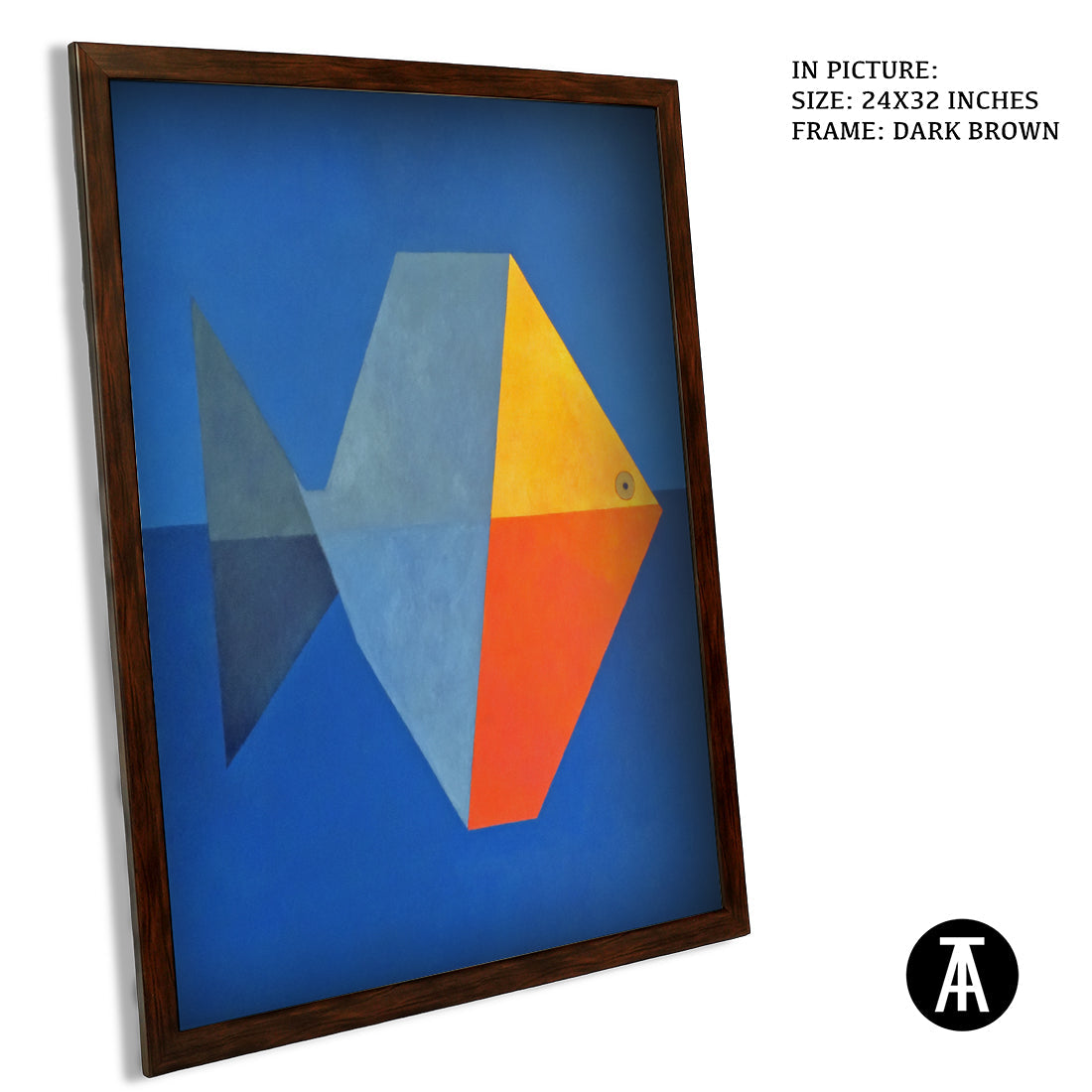 Artwork in Dark Brown Frame