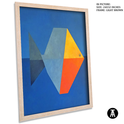 Artwork in Light Brown Frame