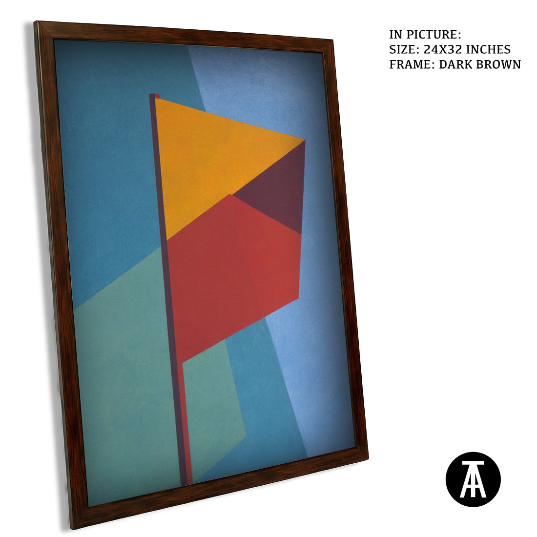 Artwork in Dark Brown Frame