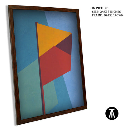 Artwork in Dark Brown Frame