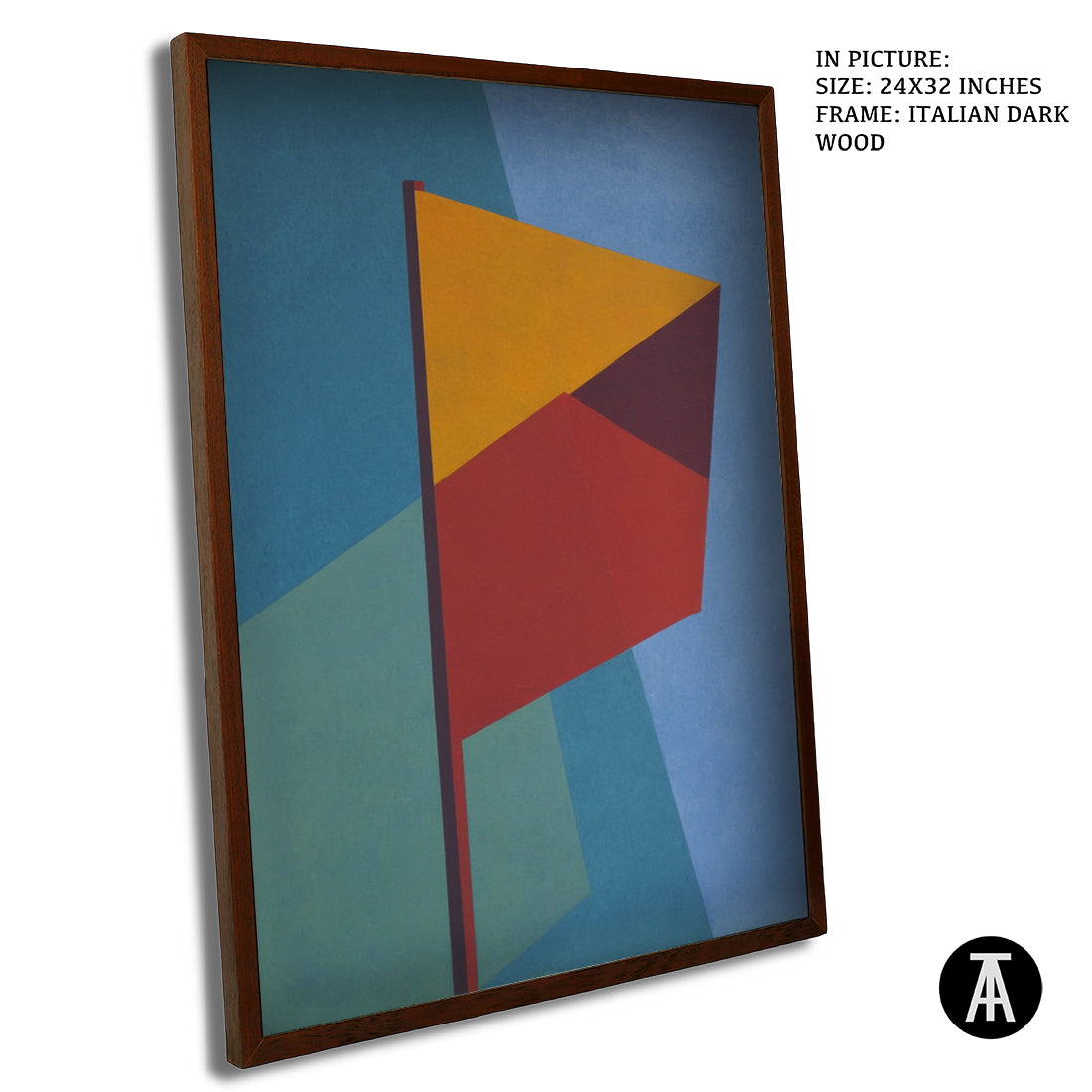 Artwork in Dark Wood Frame