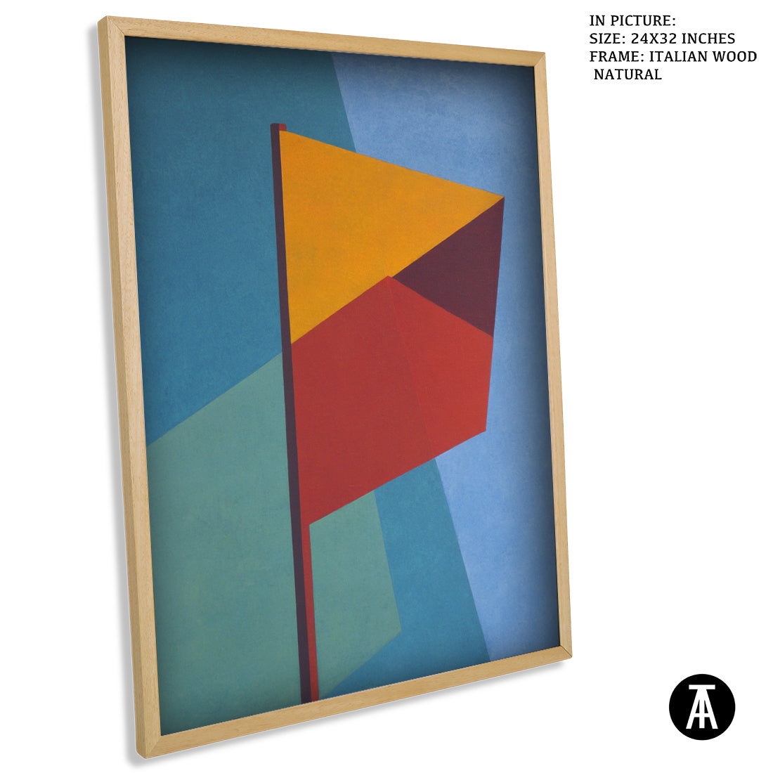 Artwork in Natural Wood Frame