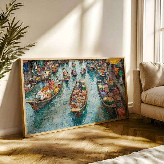 Modern Art Painting in a Lifestyle Setting