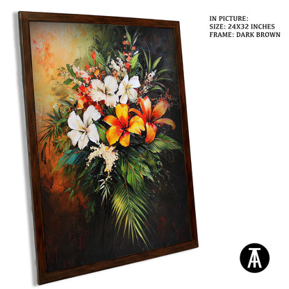 Sample Artwork in Dark Brown Frame