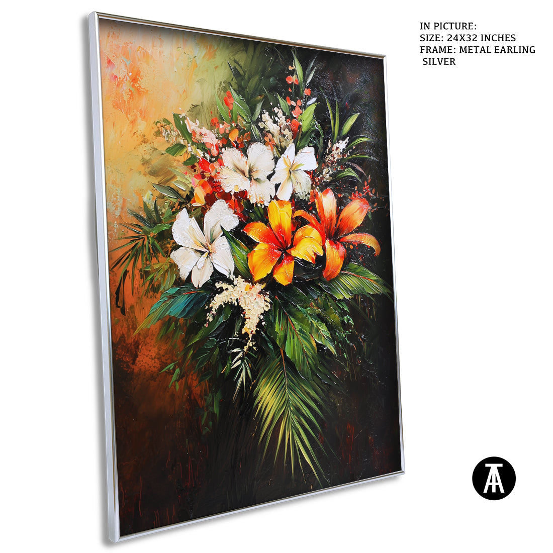 Sample Artwork in Earling Silver Metal Frame