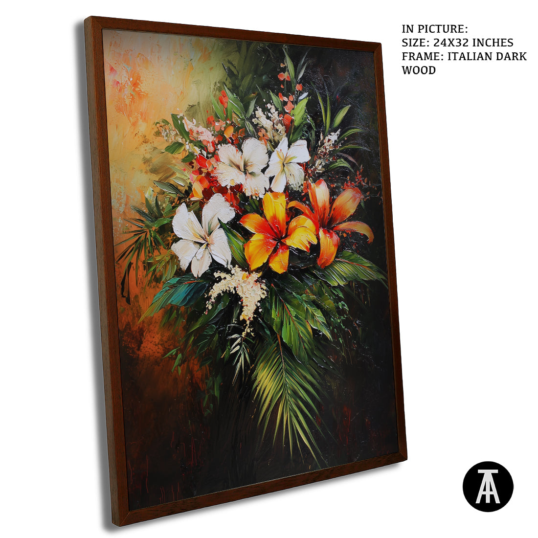 Sample Artwork in Italian Wood Framing Dark