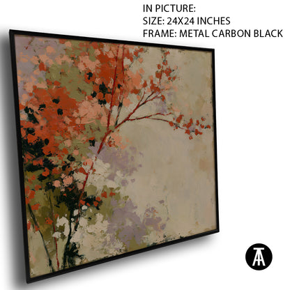 Artwork in Carbon Black Metal Frame