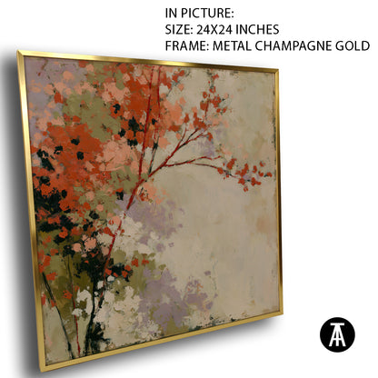 Artwork in Metal Champagne Gold Frame