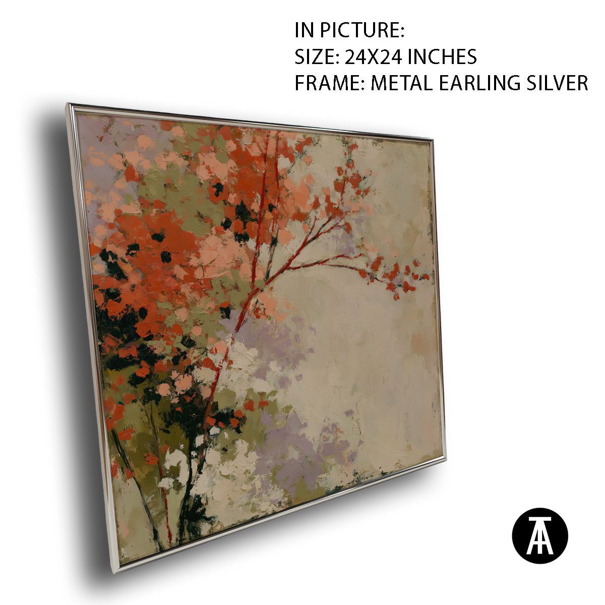 Artwork in Metal Earling Silver Frame
