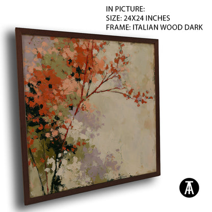 Artwork in Dark Wood Frame