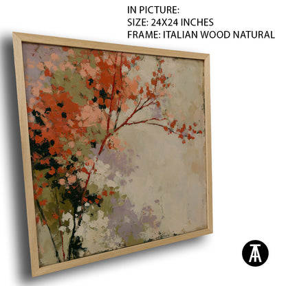 Artwork in Natural Wood Frame