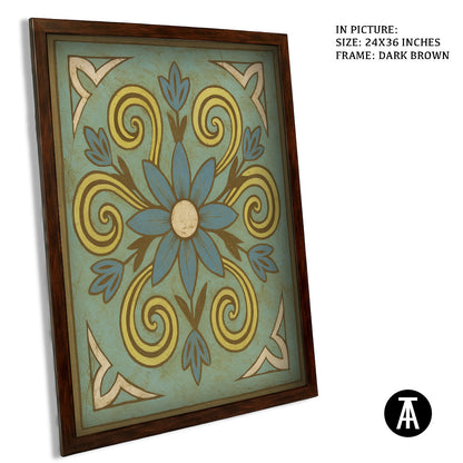 Artwork in Dark Brown Frame