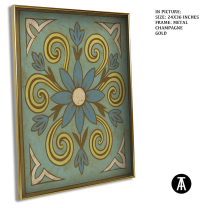 Artwork in Metal Champagne Gold Frame