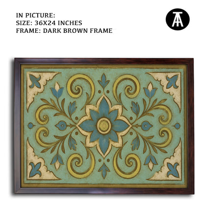 Artwork in Dark Brown Frame