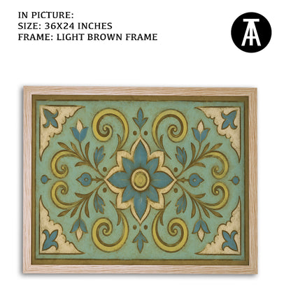 Artwork in Light Brown Frame