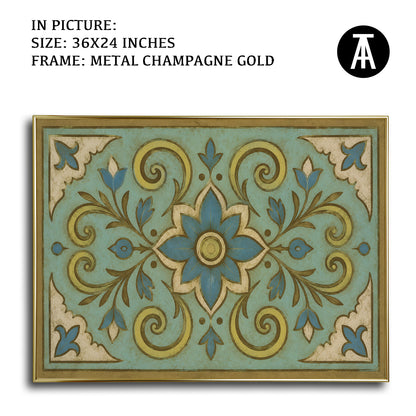 Artwork in Metal Champagne Gold Frame