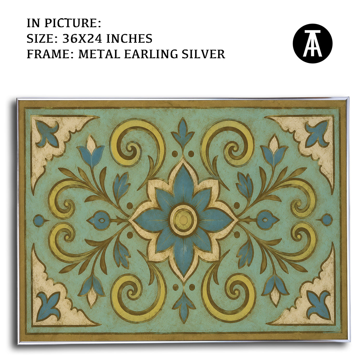Artwork in Metal Earling Silver Frame