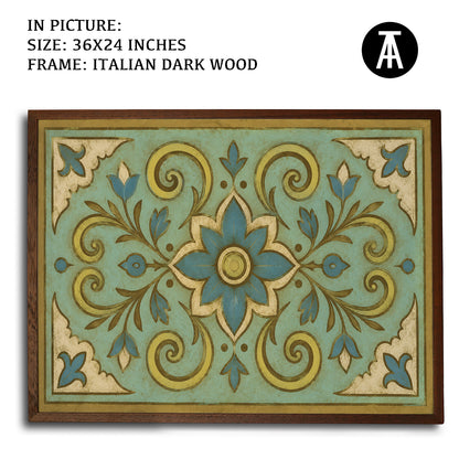 Artwork in Dark Wood Frame