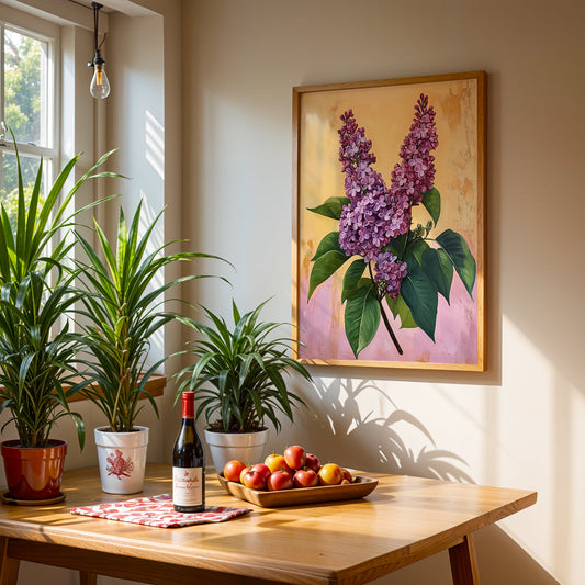Floral Artwork in a Lifestyle Setting