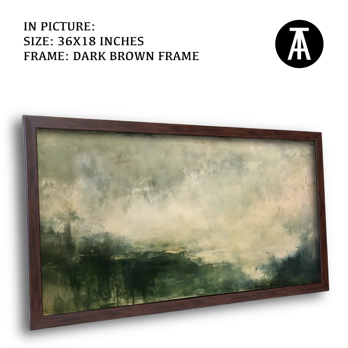Artwork in Dark Brown Frame