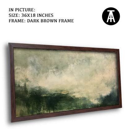 Artwork in Dark Brown Frame