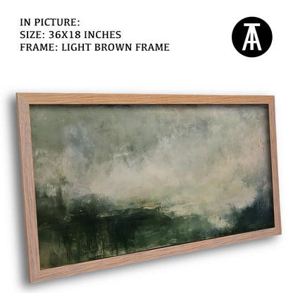 Artwork in Light Brown Frame