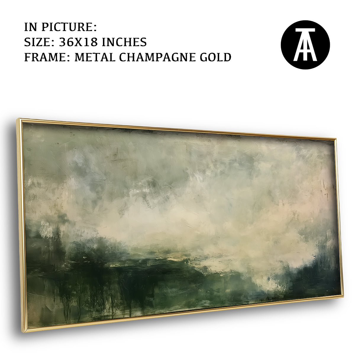 Artwork in Metal Champagne Gold Frame