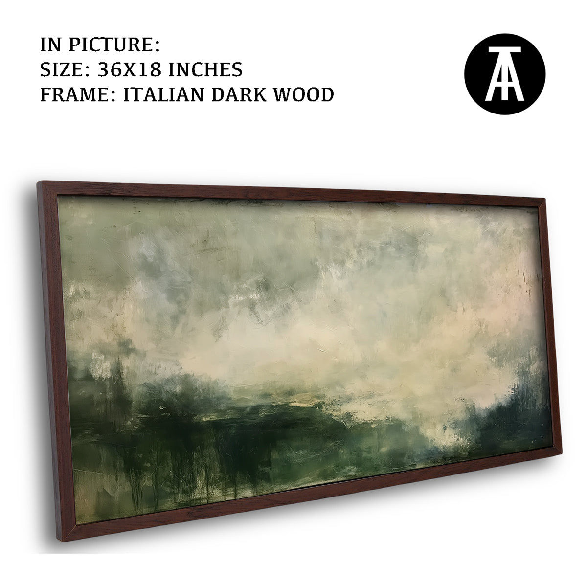 Artwork in Dark Wood Frame
