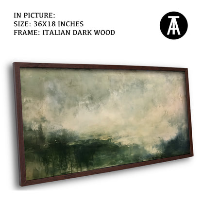 Artwork in Dark Wood Frame