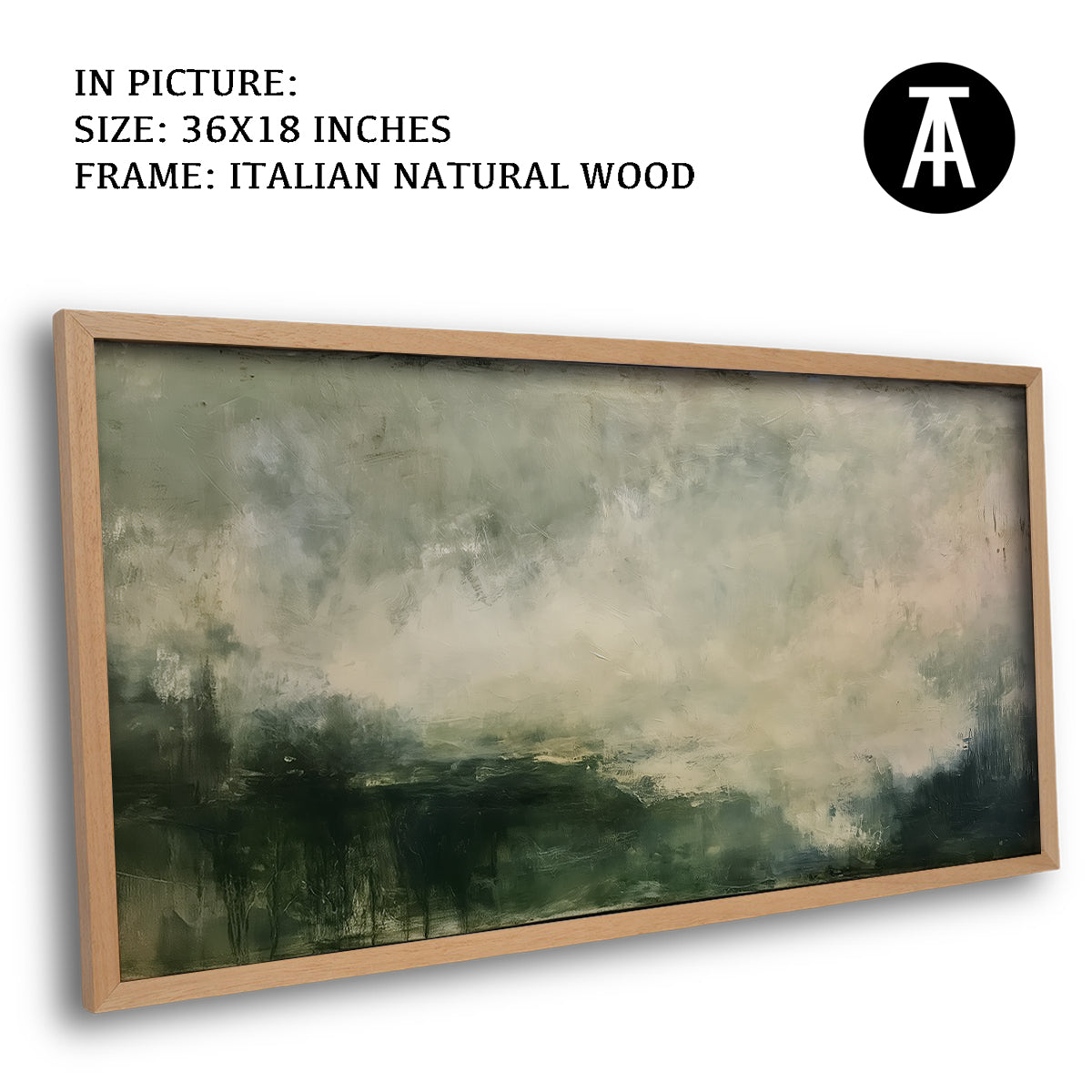 Artwork in Natural Wood Frame