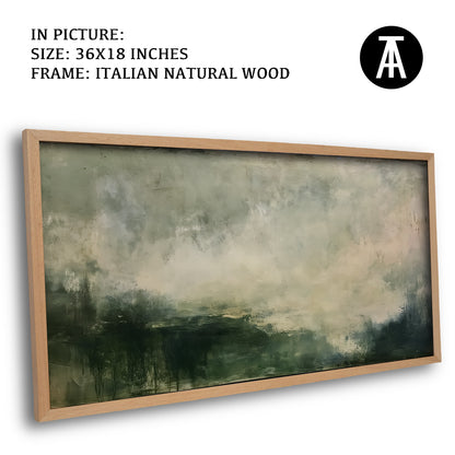 Artwork in Natural Wood Frame