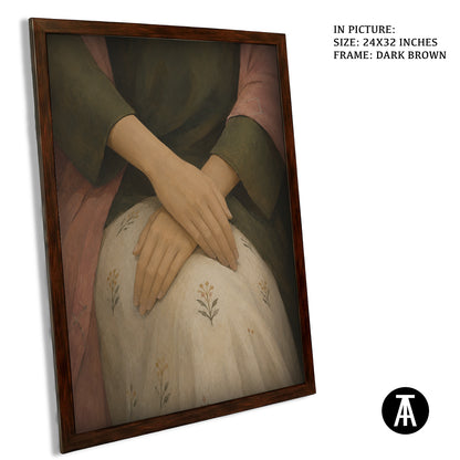Artwork in Dark Brown Frame