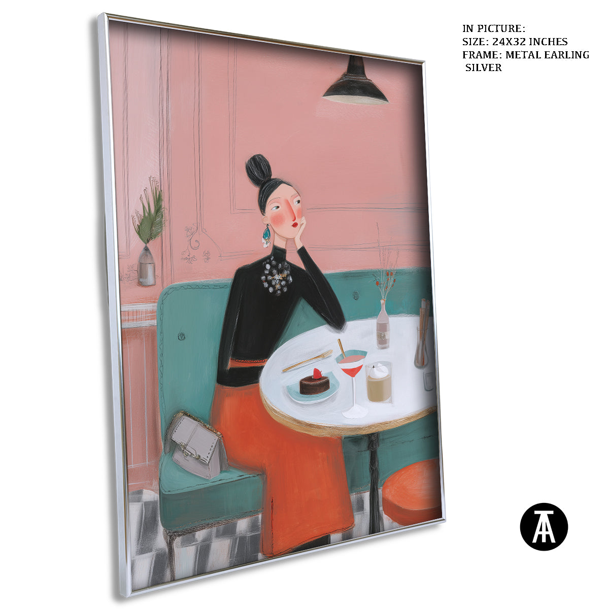 Artwork in Metal Earling Silver Frame