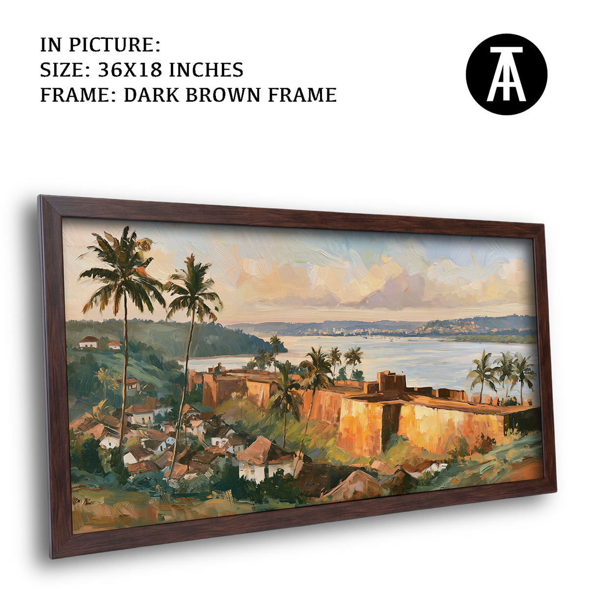 Artwork in Dark Brown Frame