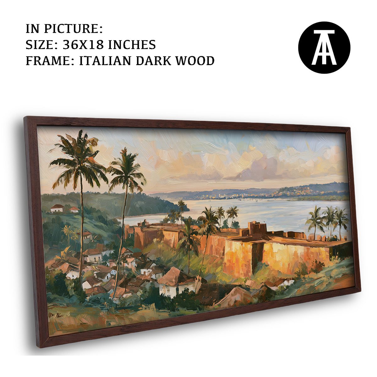 Artwork in Dark Wood Frame