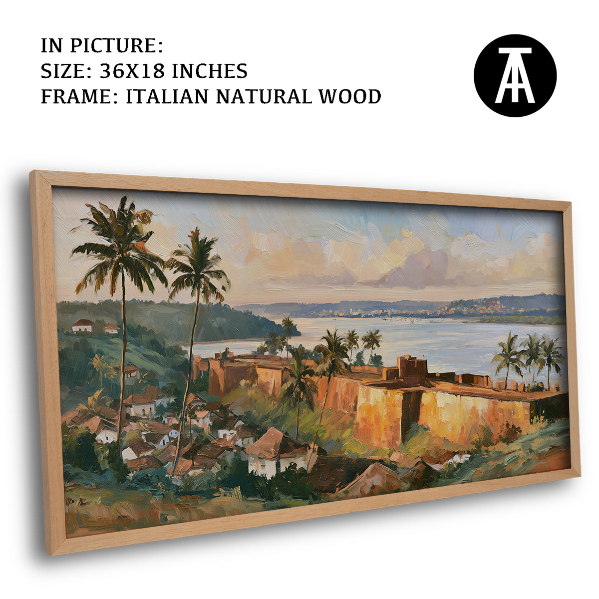 Artwork in Natural Wood Frame