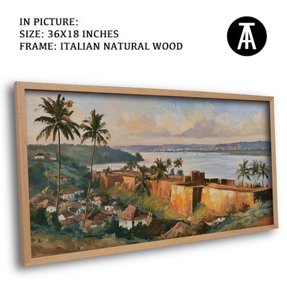 Artwork in Natural Wood Frame