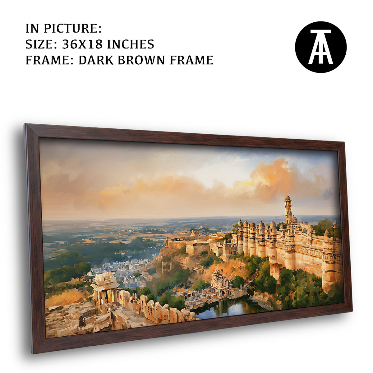Artwork in Dark Brown Frame