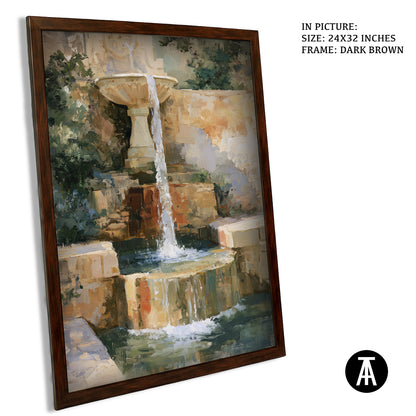 Artwork in Dark Brown Frame